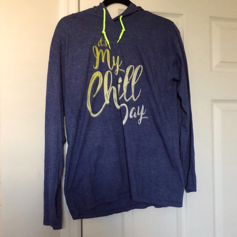Cute hooded light long sleeve tee XL